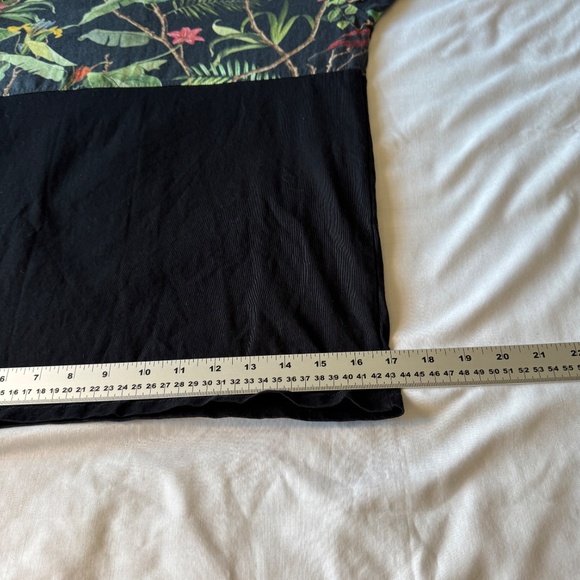 Zara Man Short Sleeve Tropical Forest T-Shirt Black Size Small Floral Casual - Picture 7 of 8